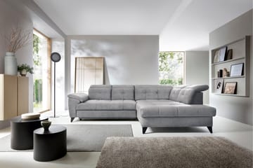 Inferne 5-sits Soffa med Schäslong - Grå - Möbler - Soffa - Sammetssoffa