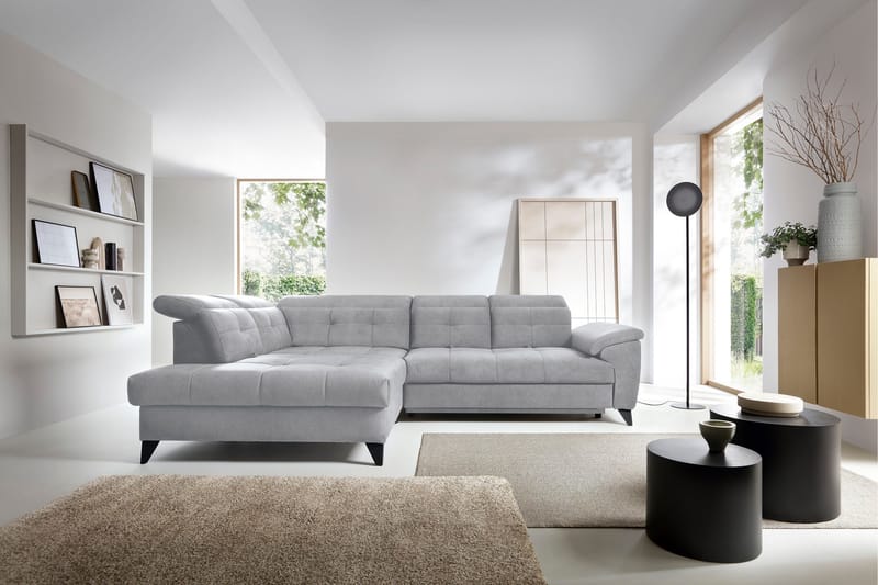 Inferne 5-sits Soffa med Schäslong - Grå - Möbler - Soffa - Divansoffa & schäslongsoffa