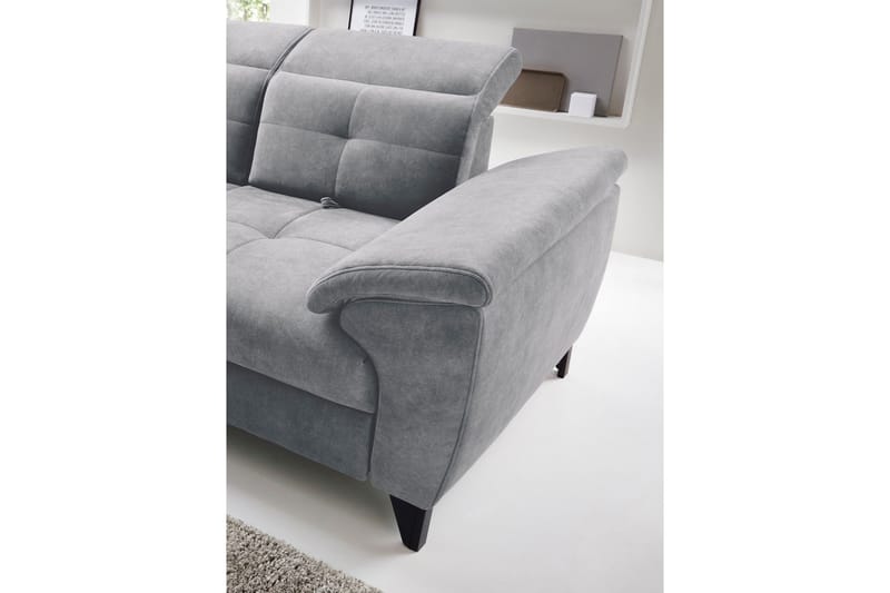 Inferne 5-sits Soffa med Schäslong - Grå - Möbler - Soffa - Sammetssoffa