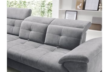 Inferne 5-sits Soffa med Schäslong - Grå - Möbler - Soffa - Sammetssoffa