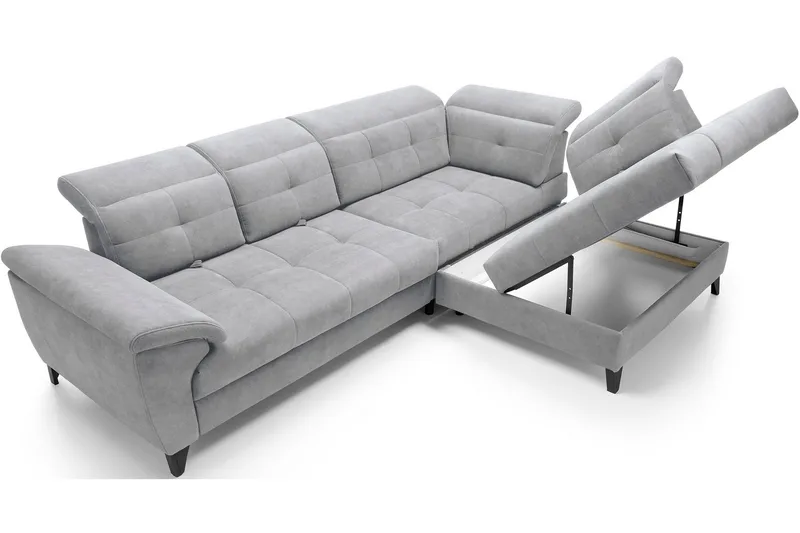 Inferne 5-sits Soffa med Schäslong - Grå - Möbler - Soffa - Divansoffa & schäslongsoffa