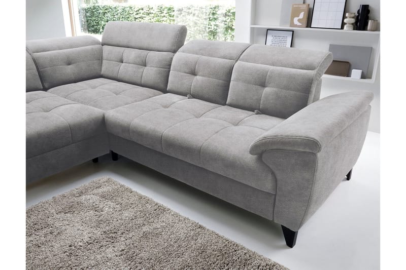 Inferne 5-sits Soffa med Schäslong - Grå - Möbler - Soffa - Divansoffa & schäslongsoffa