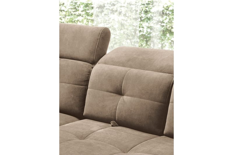 Inferne 5-sits Soffa med Schäslong - Mörkbeige - Möbler - Soffa - Divansoffa & schäslongsoffa