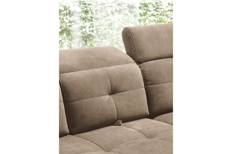 Inferne 5-sits Soffa med Schäslong - Mörkbeige - Möbler - Soffa - Divansoffa & schäslongsoffa