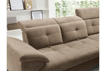 Inferne 5-sits Soffa med Schäslong - Mörkbeige - Möbler - Soffa - Divansoffa & schäslongsoffa