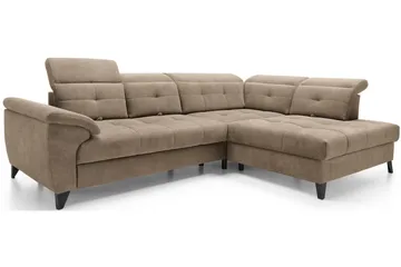 Inferne 5-sits Soffa med Schäslong - Mörkbeige - Möbler - Soffa - Divansoffa & schäslongsoffa