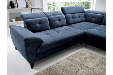 Inferne 5-sits Soffa med Schäslong - Mörkblå - Möbler - Soffa - Divansoffa & schäslongsoffa