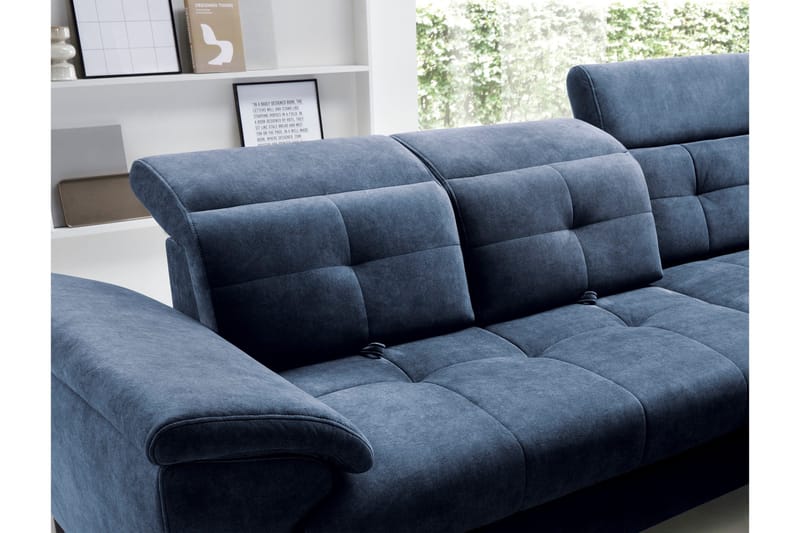 Inferne 5-sits Soffa med Schäslong - Mörkblå - Möbler - Soffa - Divansoffa & schäslongsoffa