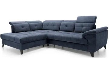 Inferne 5-sits Soffa med Schäslong - Mörkblå - Möbler - Soffa - Sammetssoffa