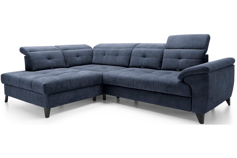 Inferne 5-sits Soffa med Schäslong - Mörkblå - Möbler - Soffa - Sammetssoffa