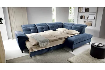 Inferne 5-sits Soffa med Schäslong - Mörkblå - Möbler - Soffa - Divansoffa & schäslongsoffa