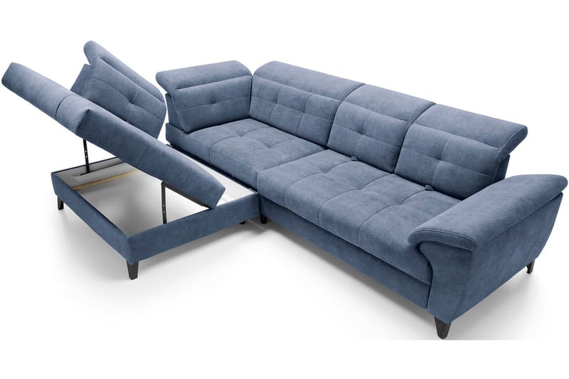 Inferne 5-sits Soffa med Schäslong - Mörkblå - Möbler - Soffa - Divansoffa & schäslongsoffa