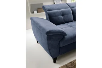 Inferne 5-sits Soffa med Schäslong - Mörkblå - Möbler - Soffa - Sammetssoffa