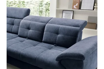 Inferne 5-sits Soffa med Schäslong - Mörkblå - Möbler - Soffa - Sammetssoffa