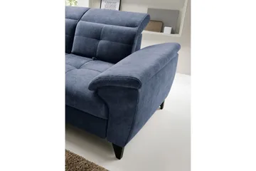 Inferne 5-sits Soffa med Schäslong - Mörkblå - Möbler - Soffa - Sammetssoffa