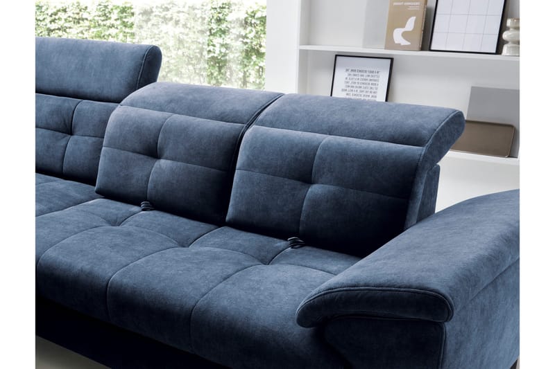 Inferne 5-sits Soffa med Schäslong - Mörkblå - Möbler - Soffa - Divansoffa & schäslongsoffa