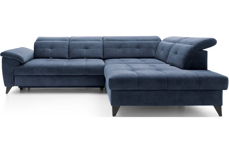 Inferne 5-sits Soffa med Schäslong - Mörkblå - Möbler - Soffa - Divansoffa & schäslongsoffa