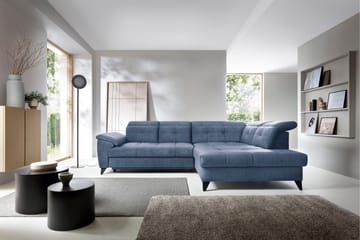 Inferne 5-sits Soffa med Schäslong - Mörkblå - Möbler - Soffa - Divansoffa & schäslongsoffa