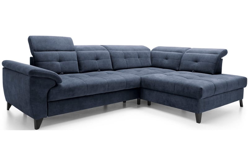 Inferne 5-sits Soffa med Schäslong - Mörkblå - Möbler - Soffa - Sammetssoffa