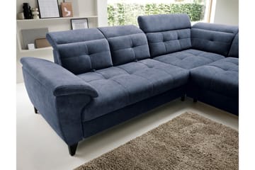 Inferne 5-sits Soffa med Schäslong - Mörkblå - Möbler - Soffa - Sammetssoffa