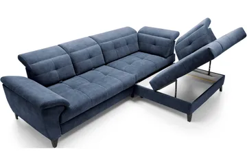Inferne 5-sits Soffa med Schäslong - Mörkblå - Möbler - Soffa - Divansoffa & schäslongsoffa
