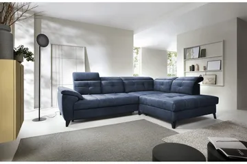 Inferne 5-sits Soffa med Schäslong - Mörkblå - Möbler - Soffa - Divansoffa & schäslongsoffa