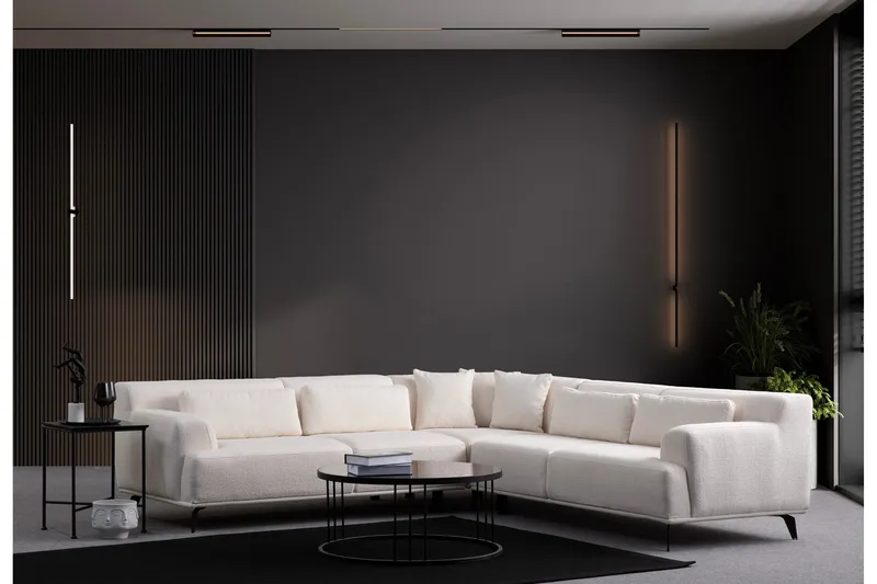 Jaguar 4-sits Soffa med Divan - Vit - Möbler - Soffa - Divansoffa & schäslongsoffa - 4 sits soffa med divan