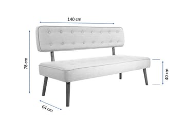 Kökssoffa Wognum 2-sits - Grå/Natur - Möbler - Soffa - Kökssoffa & pinnsoffa