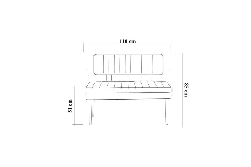 Soffa Vinadi 90 cm - Brun/Green - Kökssoffa & pinnsoffa