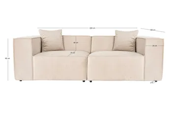 Kaolins Soffa 2-sits - Cream - Möbler - Soffa - 2 sits soffa