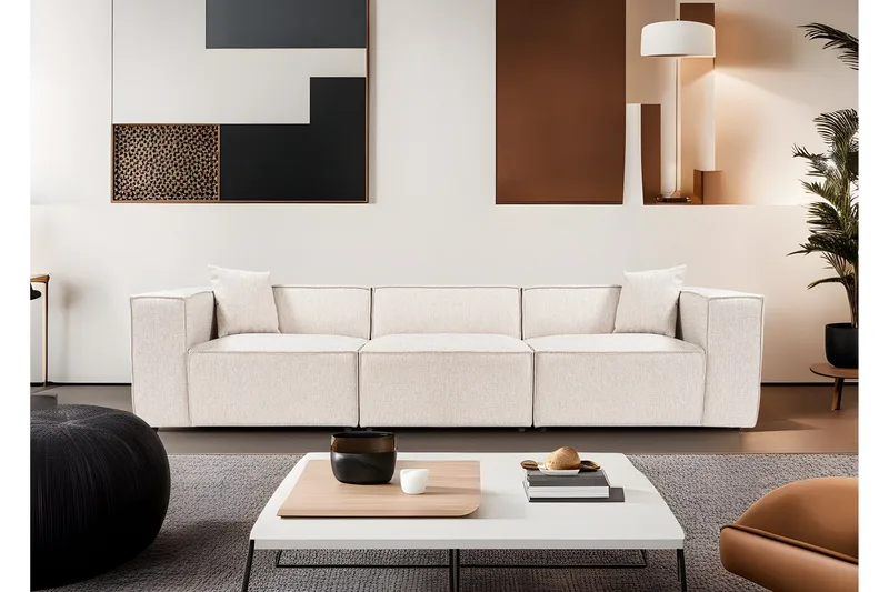 Kaolins Soffa 3-sits - Ljusbrun - Möbler - Soffa - 3 sits soffa