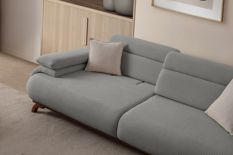 Kelnor 3-sits Soffa 246x81x97 cm - Grå - Möbler - Soffa - 3 sits soffa