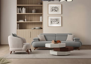 Kelnor 3-sits Soffa 246x81x97 cm - Grå - Möbler - Soffa - 3 sits soffa