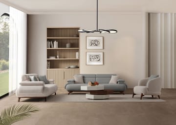 Kelnor 3-sits Soffa 246x81x97 cm - Grå - Möbler - Soffa - 3 sits soffa