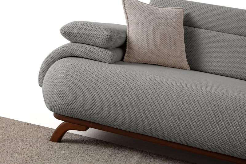 Kelnor 3-sits Soffa 246x81x97 cm - Grå - Möbler - Soffa - 3 sits soffa