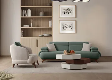 Kelnor 3-sits Soffa 246x81x97 cm - Grön - Möbler - Soffa - 3 sits soffa