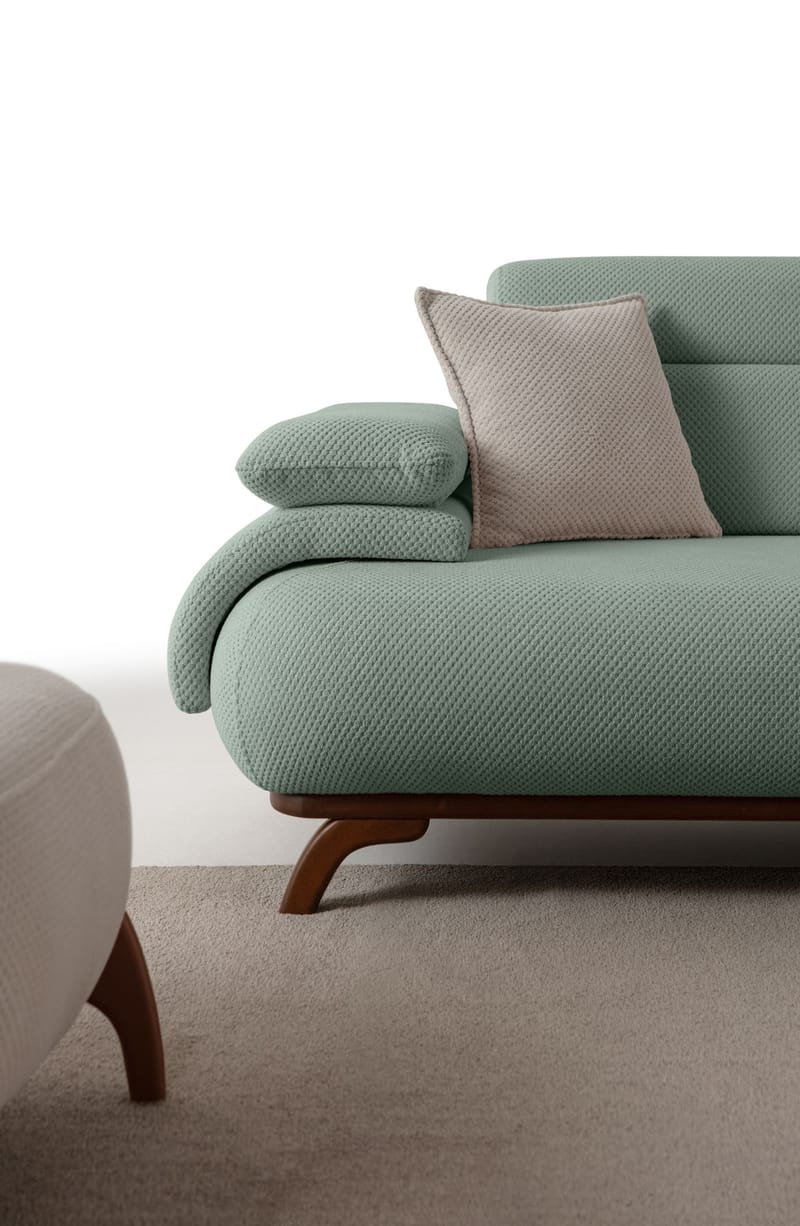 Kelnor 3-sits Soffa 246x81x97 cm - Havsgrön - Möbler - Soffa - 3 sits soffa