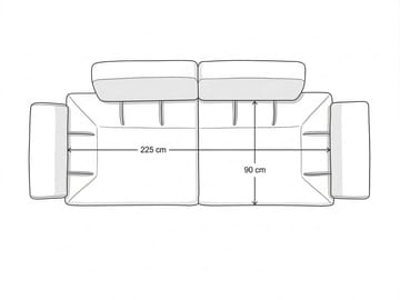 Kelnor 3-sits Soffa 246x81x97 cm - Jord - Möbler - Soffa - 3 sits soffa