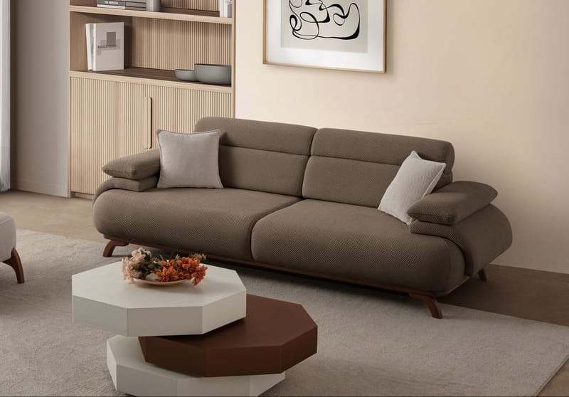 Kelnor 3-sits Soffa 246x81x97 cm - Jord - Möbler - Soffa - 3 sits soffa