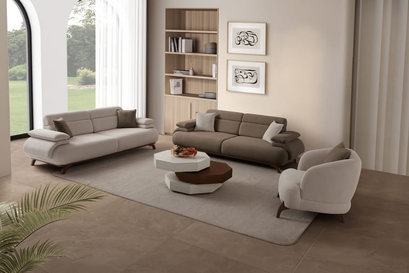Kelnor 3-sits Soffa 246x81x97 cm - Jord - Möbler - Soffa - 3 sits soffa
