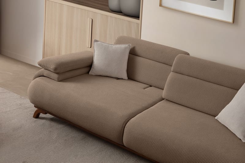 Kelnor 3-sits Soffa 246x81x97 cm - Latte - Möbler - Soffa - 3 sits soffa