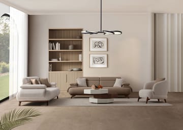 Kelnor 3-sits Soffa 246x81x97 cm - Latte - Möbler - Soffa - 3 sits soffa