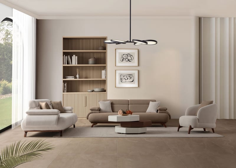 Kelnor 3-sits Soffa 246x81x97 cm - Latte - Möbler - Soffa - 3 sits soffa