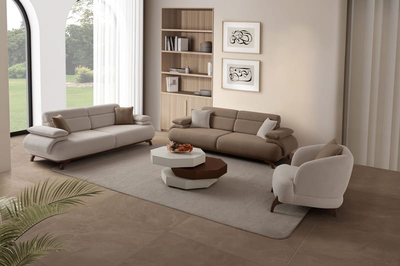 Kelnor 3-sits Soffa 246x81x97 cm - Latte - Möbler - Soffa - 3 sits soffa