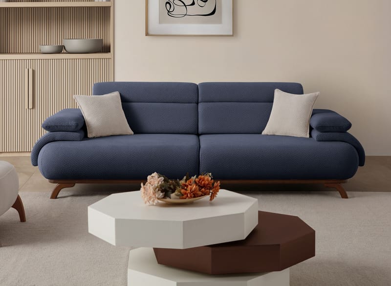 Kelnor 3-sits Soffa 246x81x97 cm - Marinblå - Möbler - Soffa - 3 sits soffa