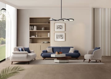 Kelnor 3-sits Soffa 246x81x97 cm - Marinblå - Möbler - Soffa - 3 sits soffa