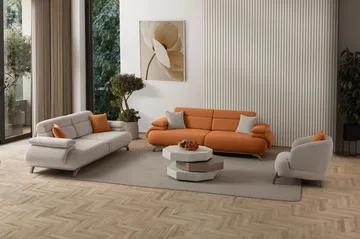 Kelnor 3-sits Soffa 246x81x97 cm - Tegelröd - Möbler - Soffa - 3 sits soffa