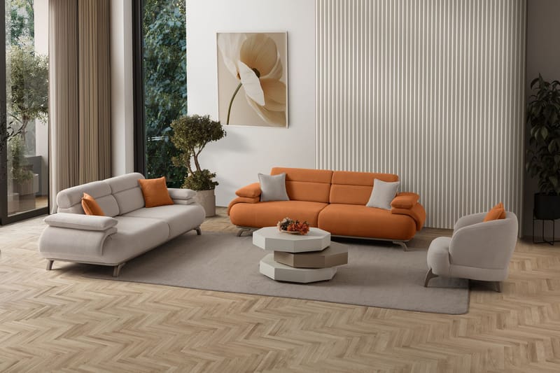 Kelnor 3-sits Soffa 246x81x97 cm - Tegelröd - Möbler - Soffa - 3 sits soffa