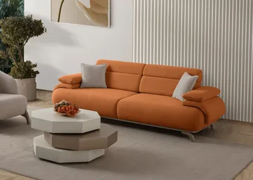 Kelnor 3-sits Soffa 246x81x97 cm - Tegelröd - Möbler - Soffa - 3 sits soffa