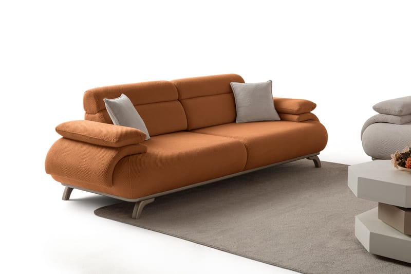 Kelnor 3-sits Soffa 246x81x97 cm - Tegelröd - Möbler - Soffa - 3 sits soffa